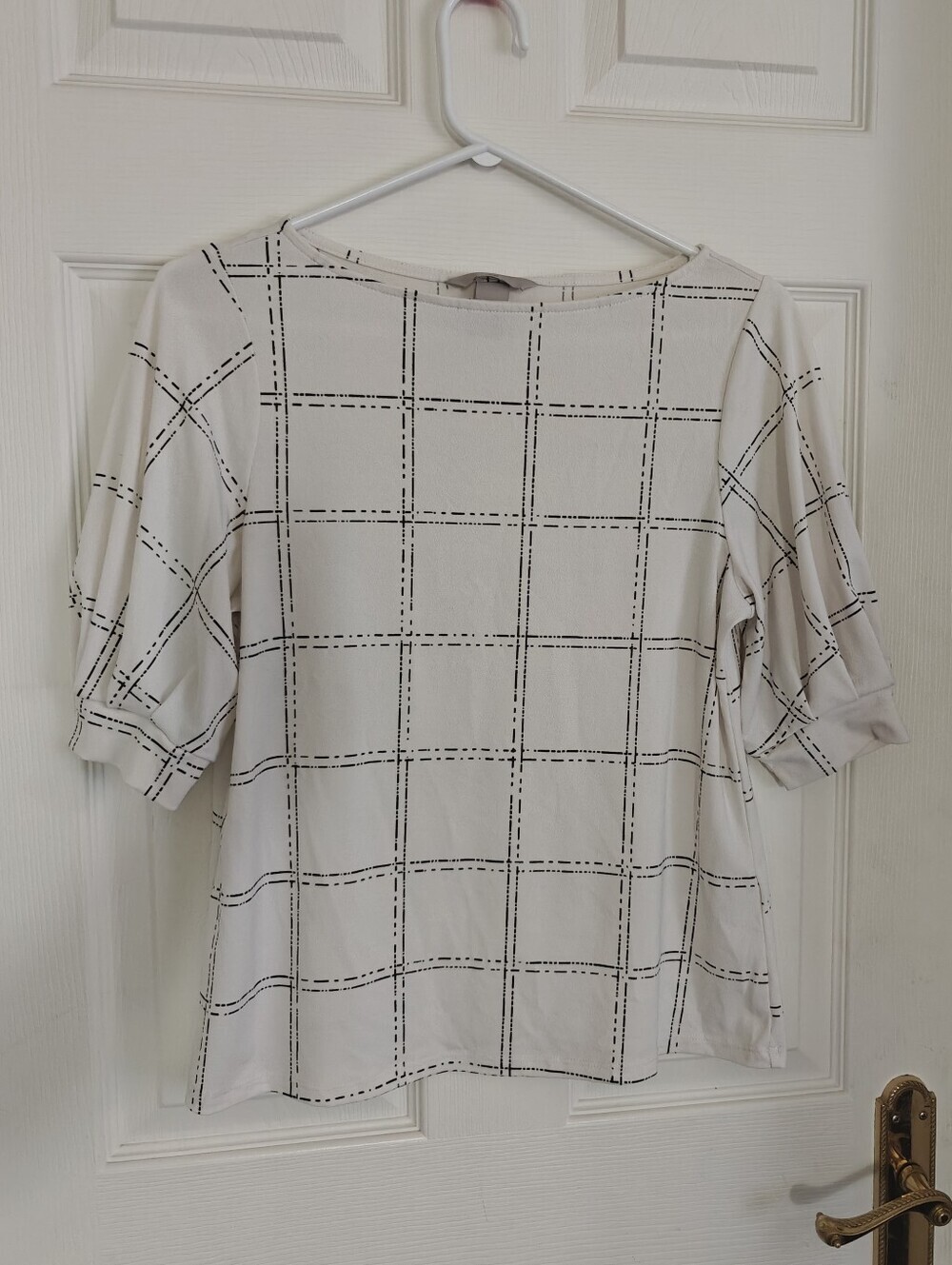 H&M Black And White Grid Plaid Shirt